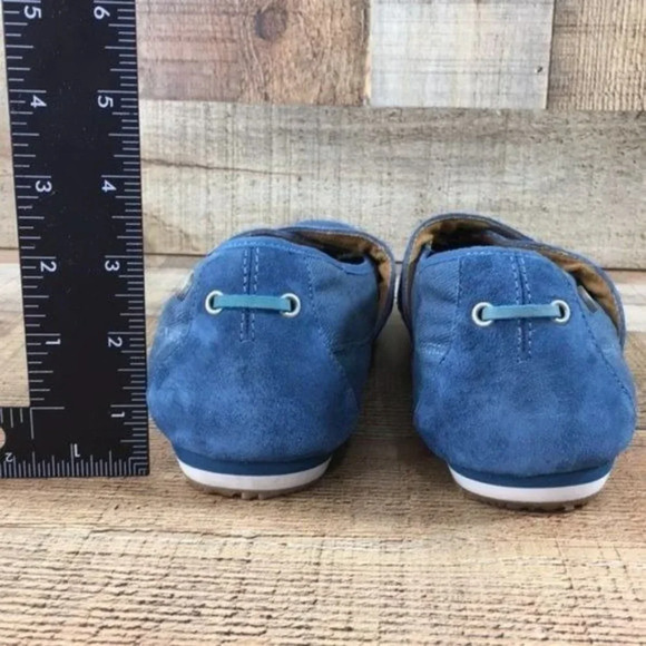 Blue Suede Women's Flats - Picture 8 of 11